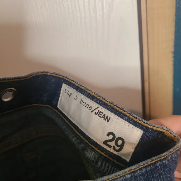 ☀️🌧Rag and Bone Blue Denim Jeans with Eyelet Detailing - Picture 4 of 4